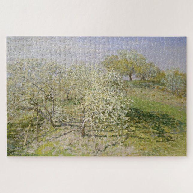 Claude Monet’s Spring (Fruit Trees in Bloom) 1873 Jigsaw Puzzle (Horizontal)