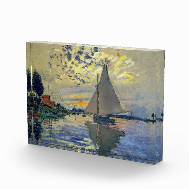 Claude Monet - Sailboat at Le Petit-Gennevilliers Photo Block (Right)
