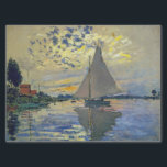 Claude Monet - Sailboat at Le Petit-Gennevilliers Tissue Paper<br><div class="desc">Sailboat at Le Petit-Gennevilliers / Voilier au Petit-Gennevilliers - Claude Monet,  1874</div>