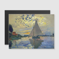 Claude Monet - Sailboat Magnetic Card