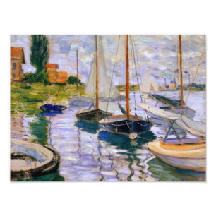 Claude Monet - Sailboats on the Seine Photo Print