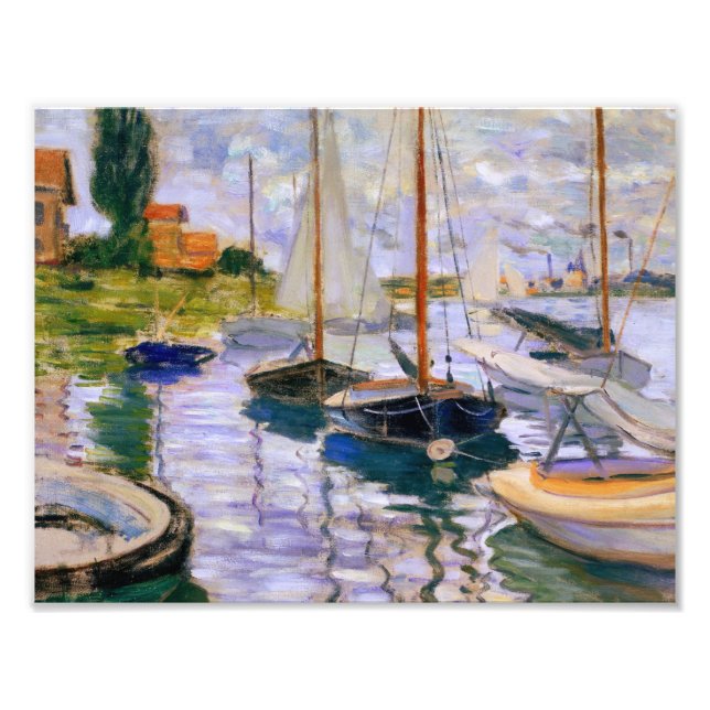 Claude Monet - Sailboats on the Seine Photo Print (Front)
