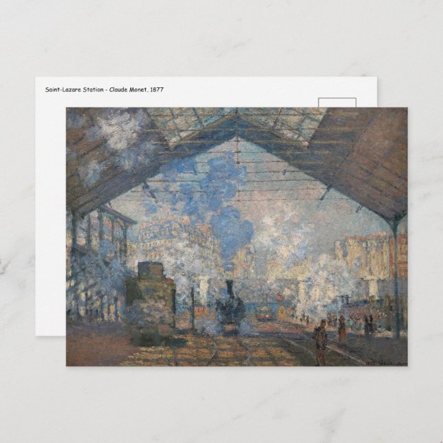 Claude Monet - Saint-Lazare Station exterior view Postcard (Front/Back)