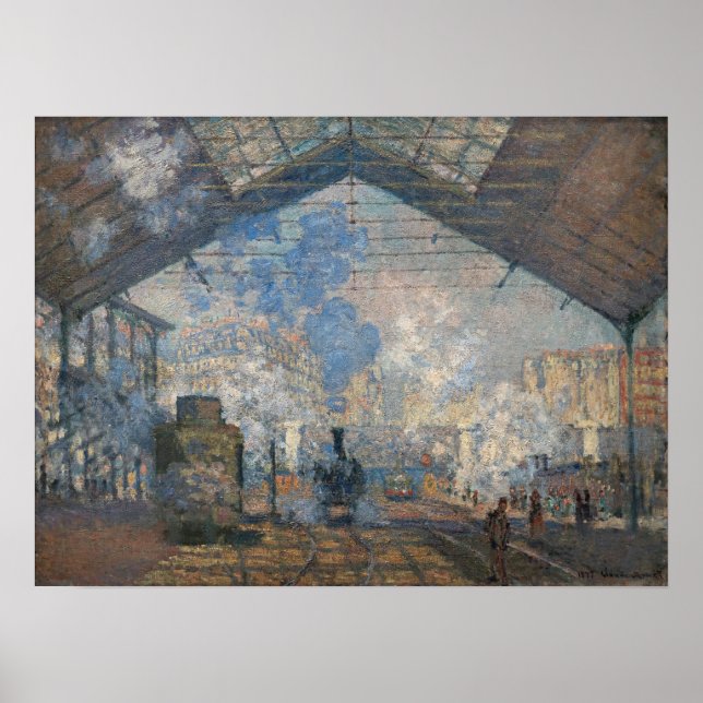 Claude Monet - Saint-Lazare Station exterior view Poster (Front)