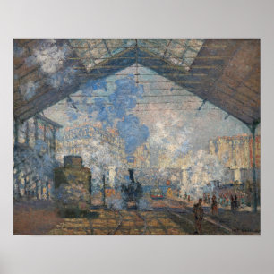 Claude Monet - Saint-Lazare Station exterior view Poster