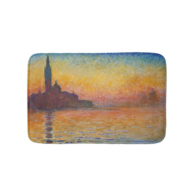 Claude Monet - San Giorgio Maggiore at Dusk Bath Mat (Front)
