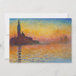 Claude Monet - San Giorgio Maggiore at Dusk Invitation