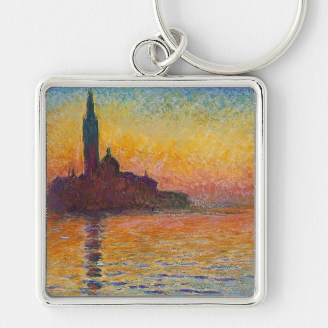 Claude Monet - San Giorgio Maggiore at Dusk Key Ring (Front)