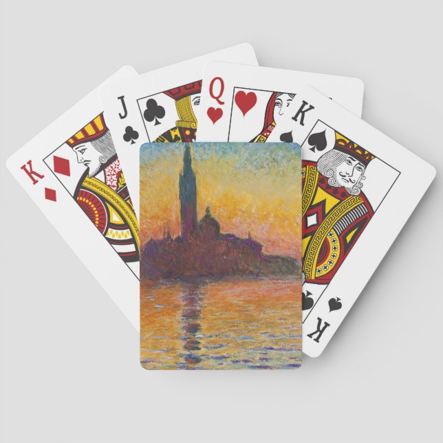Claude Monet - San Giorgio Maggiore at Dusk Playing Cards (Back)
