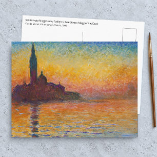 Claude Monet - San Giorgio Maggiore at Dusk Postcard