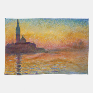 Claude Monet - San Giorgio Maggiore at Dusk Tea Towel