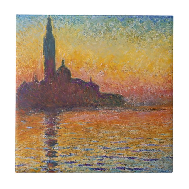 Claude Monet - San Giorgio Maggiore at Dusk Tile (Front)