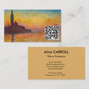Claude Monet - San Giorgio Maggiore Dusk - QR Code Business Card