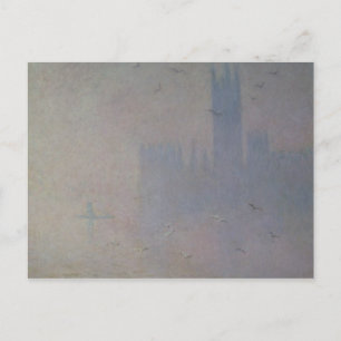Claude Monet Seagulls over Houses of Parliament Postcard