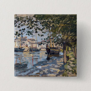 Claude Monet Seine at Rouen, 1872 15 Cm Square Badge