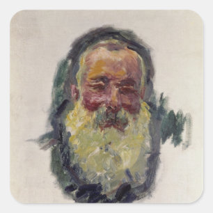 Claude Monet   Self Portrait, 1917 Square Sticker