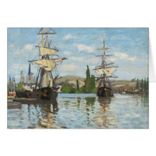 Claude Monet Ships Riding on the Seine at Rouen