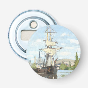 Claude Monet. Ships Riding on the Seine at Rouen Bottle Opener