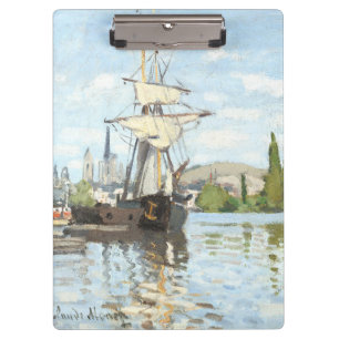 Claude Monet. Ships Riding on the Seine at Rouen Clipboard