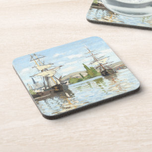 Claude Monet. Ships Riding on the Seine at Rouen Coaster