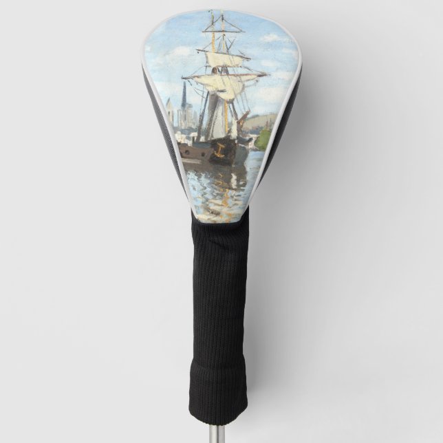Claude Monet. Ships Riding on the Seine at Rouen Golf Head Cover (Front)