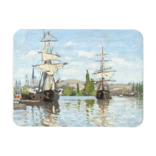 Claude Monet. Ships Riding on the Seine at Rouen Magnet