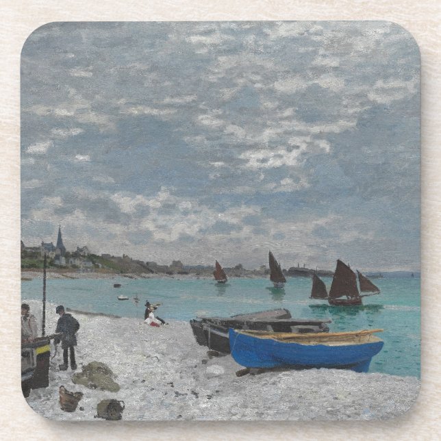 Claude Monet Sky Clouds Boats Ships Sea Ocean Coaster (Front)