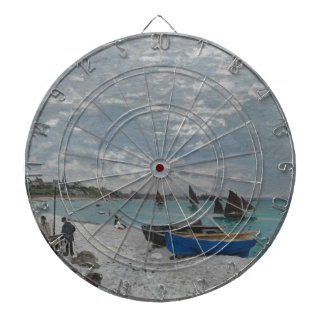 Claude Monet Sky Clouds Boats Ships Sea Ocean Dartboard
