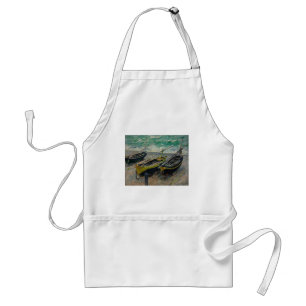 Claude Monet Sky Clouds Boats Ships Sea Ocean Standard Apron