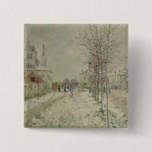 Claude Monet Snow Effect 15 Cm Square Badge