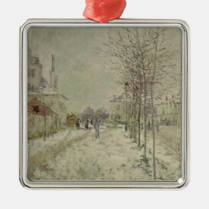 Claude Monet   Snow Effect Metal Tree Decoration