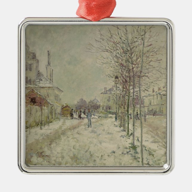 Claude Monet | Snow Effect Metal Tree Decoration (Front)