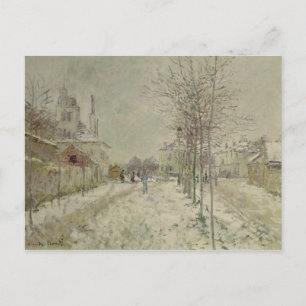 Claude Monet Snow Effect Postcard