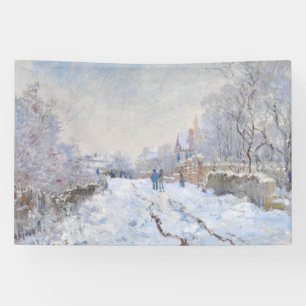 Claude Monet - Snow Scene at Argenteuil Banner