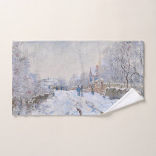 Claude Monet - Snow Scene at Argenteuil Bath Towel Set