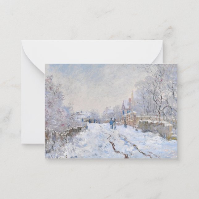 Claude Monet - Snow Scene at Argenteuil Card (Front)