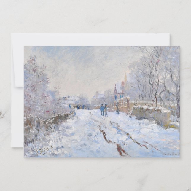 Claude Monet - Snow Scene at Argenteuil Invitation (Front)