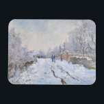 Claude Monet - Snow Scene at Argenteuil Magnet<br><div class="desc">Snow Scene at Argenteuil / Rue sous la neige,  Argentina - Claude Monet,  1875</div>