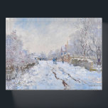 Claude Monet - Snow Scene at Argenteuil Paperweight<br><div class="desc">Snow Scene at Argenteuil / Rue sous la neige,  Argenteuil - Claude Monet,  1875</div>