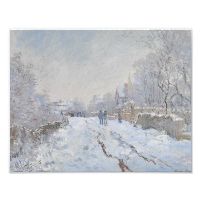 Claude Monet - Snow Scene at Argenteuil Photo Print (Front)