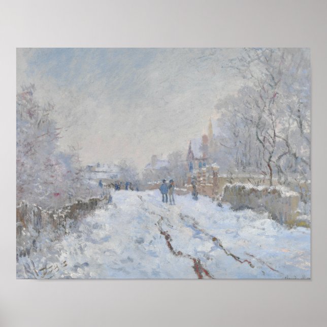 Claude Monet - Snow Scene at Argenteuil Poster (Front)