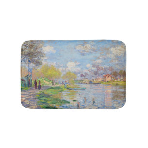Claude Monet - Spring by the Seine Bath Mat