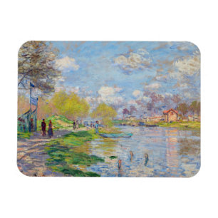 Claude Monet - Spring by the Seine Magnet