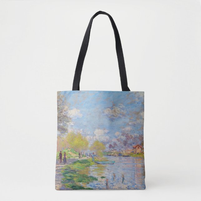 Claude Monet - Spring by the Seine Tote Bag (Front)