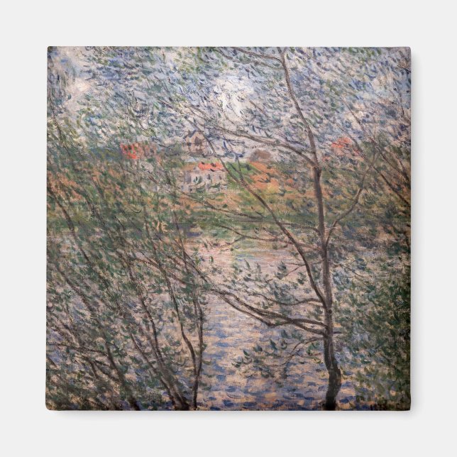 Claude Monet - Springtime through the branches Magnet (Front)