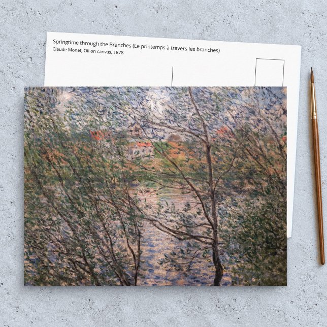 Claude Monet - Springtime through the branches Postcard (Creator Uploaded)