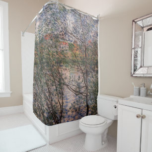 Claude Monet - Springtime through the branches Shower Curtain