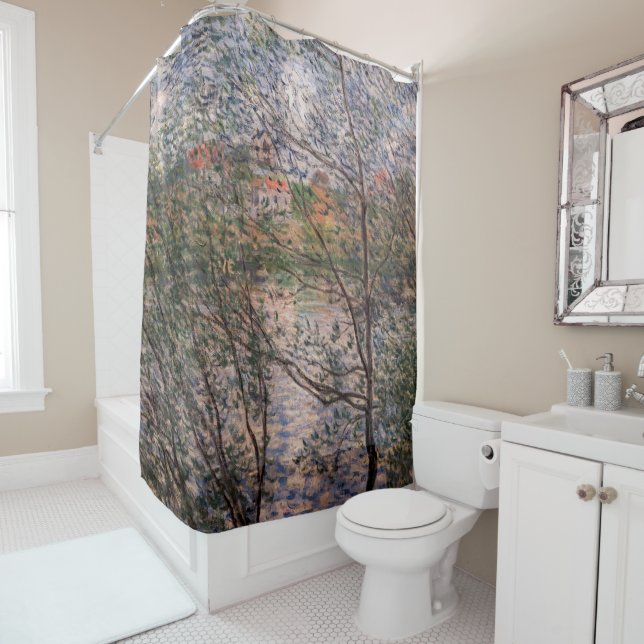 Claude Monet - Springtime through the branches Shower Curtain (In Situ)