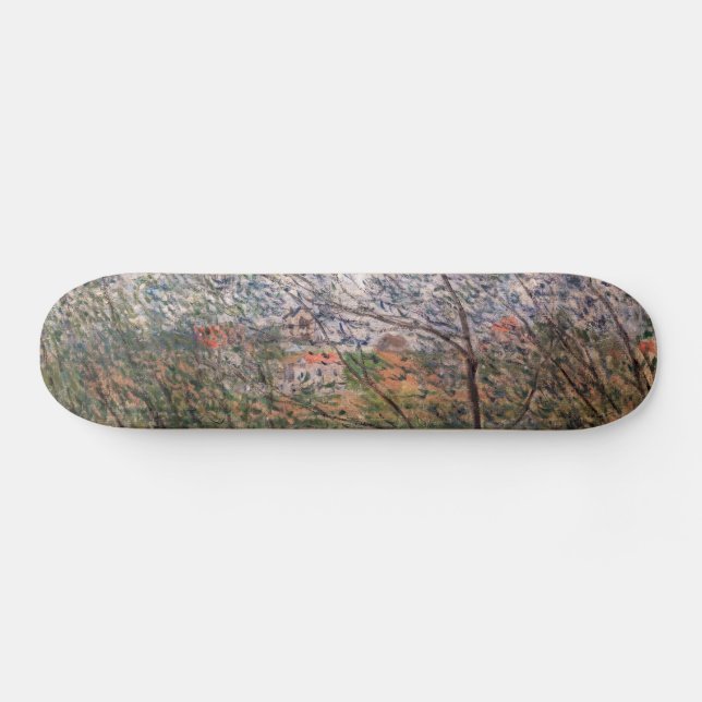 Claude Monet - Springtime through the branches Skateboard (Horz)