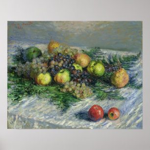 Claude Monet   Still Life with Pears and Grapes Poster